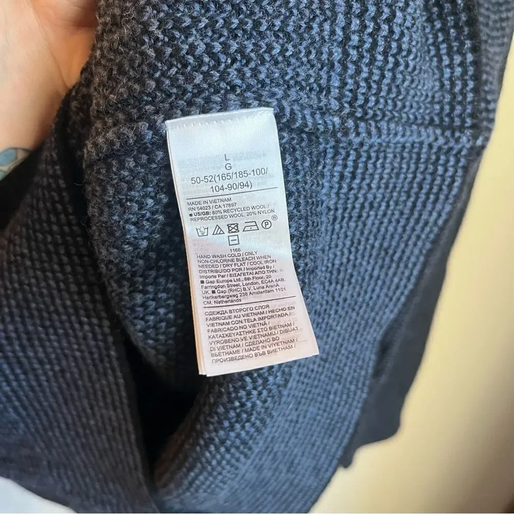 Banana Republic Italian Yarn Navy Knit Sweater